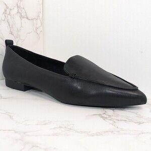 NEW Bella Vita Women's Alessi Pointed Toe Flat Soft Black Leather 7 NARROW